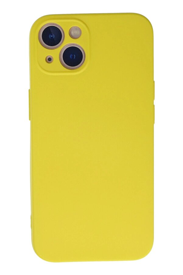 İphone 13 Mi̇ni̇ Kılıf Nano İçi̇ Kadi̇fe Si̇li̇kon - Sarı - Dropx8995-4795