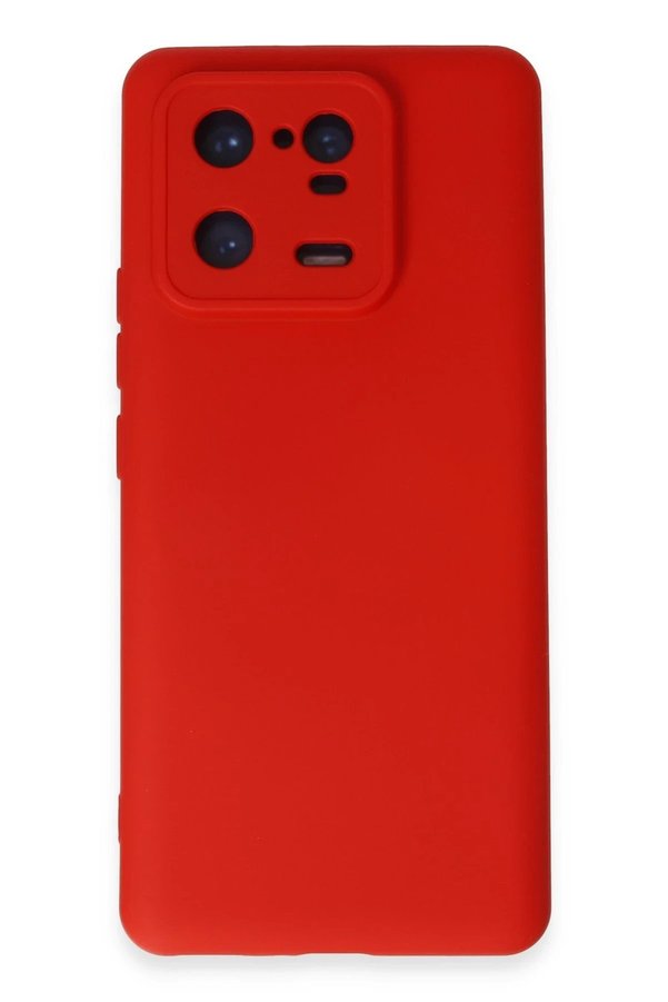 CepteToptan Xiaomi Mi 13 Pro Kılıf Nano içi Kadife Silikon - Kırmızı - DROPX9387-5374