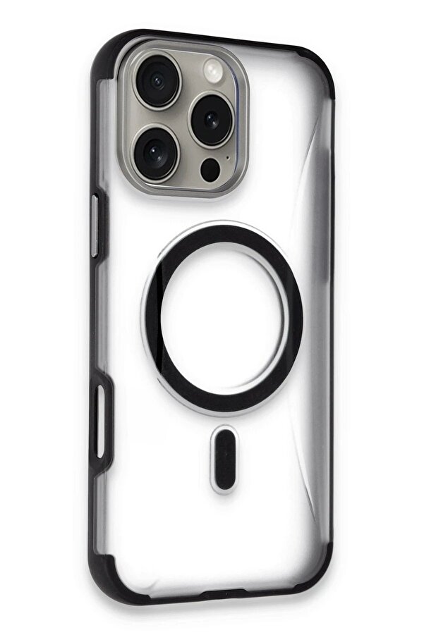 İphone 16 Pro Hi̇lton Magsafe Kapak - Si̇yah - Dropx4518-1852