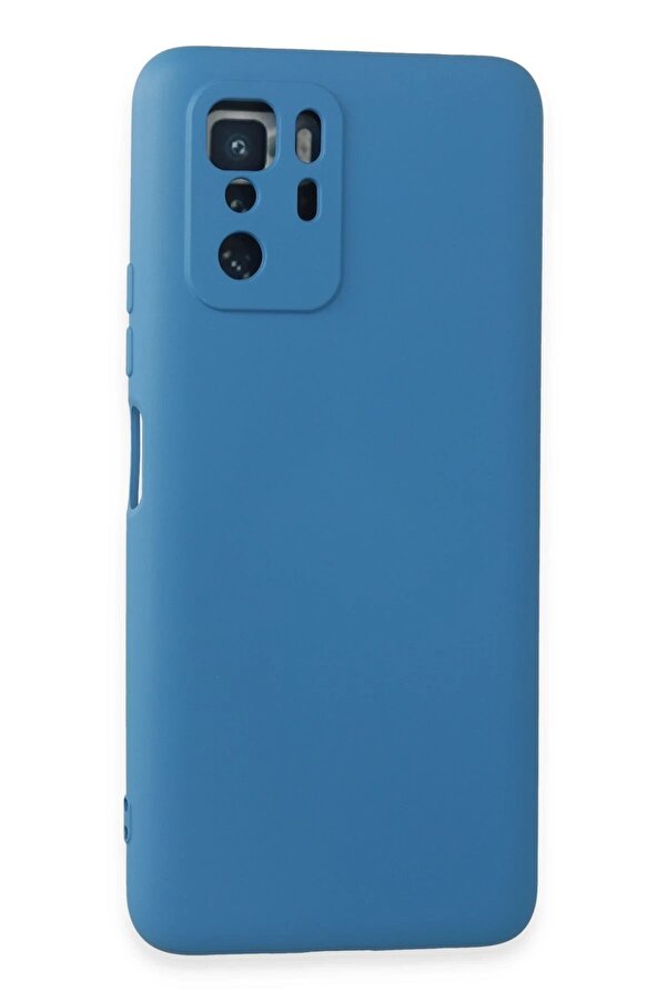Xi̇aomi̇ Poco X3 Gt Kılıf Nano İçi̇ Kadi̇fe Si̇li̇kon - Mavi̇ - Dropx1923-5979