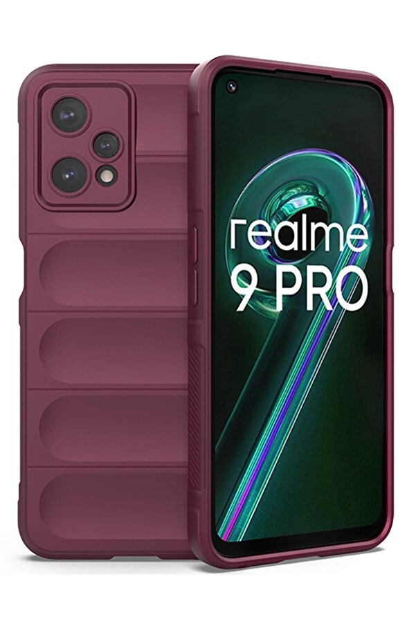 Realme 9 Pro 5G Kılıf Opti̇mum Si̇li̇kon - Bordo - Dropx6523-6088
