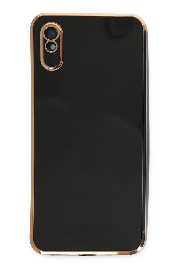 CepteToptan Xiaomi Redmi 9A Kılıf Volet Silikon - Siyah - DROPX8298-4398