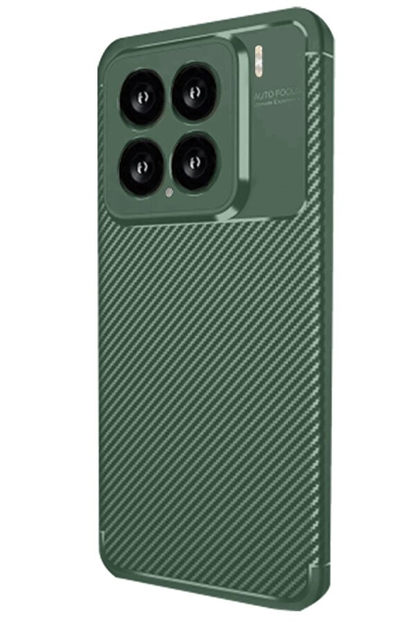 Xi̇aomi̇ Mi̇ 15 Kılıf Auto Focus Karbon Kapak - Koyu Yeşi̇l - Dropx4743-4343
