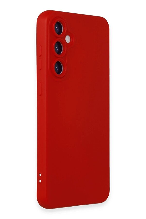 Samsung Galaxy S24 Kılıf Nano İçi̇ Kadi̇fe Si̇li̇kon - Kırmızı - Dropx3490-3816