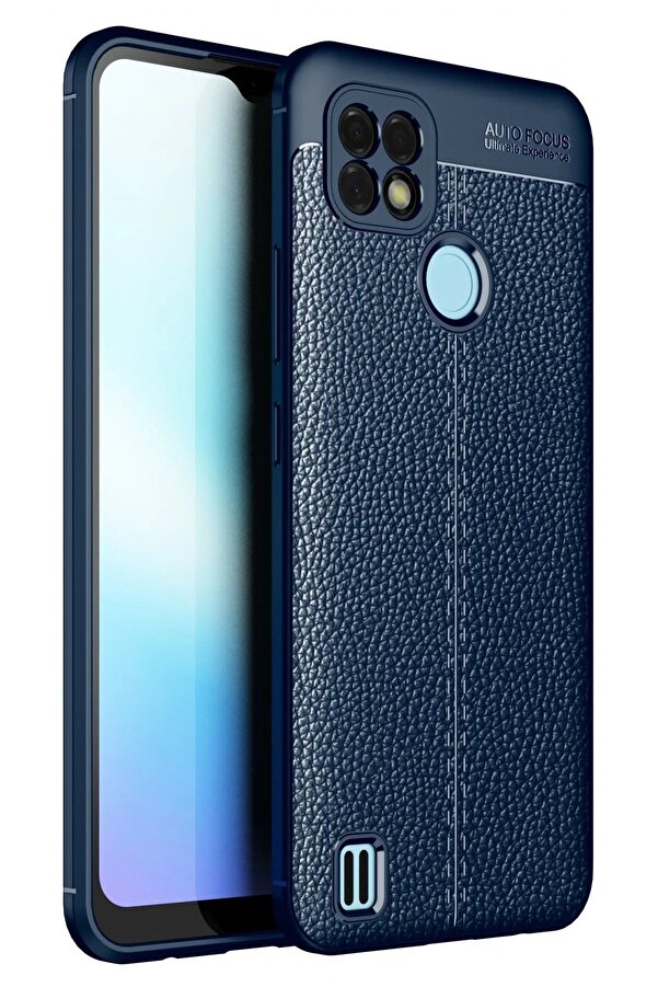 Realme C21 Kılıf Auto Focus Kapak - Laci̇vert - Dropx9675-7045