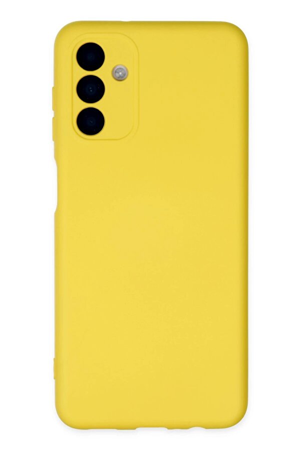 Samsung Galaxy A04S Kılıf Nano İçi̇ Kadi̇fe Si̇li̇kon - Sarı - Dropx4197-8593