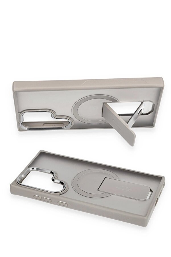 Samsung Galaxy S23 Ultra Tork Magsafe Standlı Kapak - Deri̇n Mor - Dropx9616-7193
