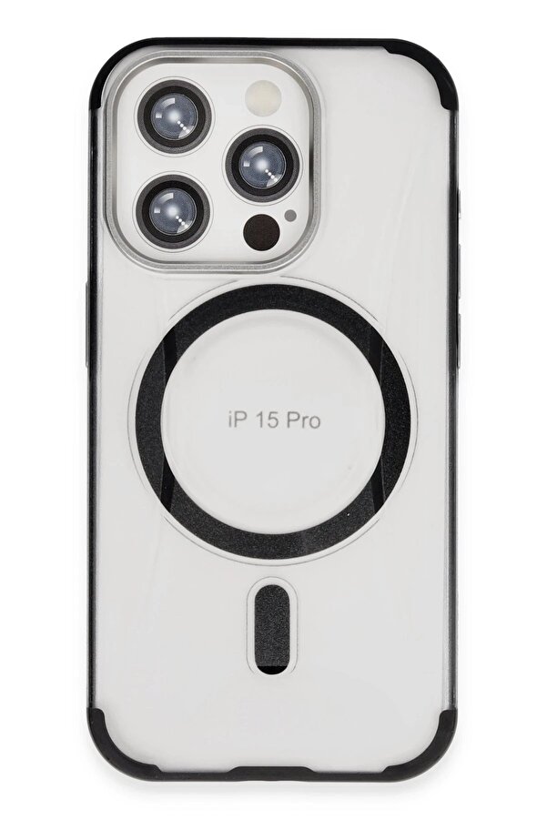 İphone 15 Pro Max Hi̇lton Magsafe Kapak - Si̇yah - Bfour6847-6071