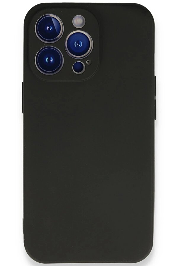 İphone 13 Pro Max Kılıf Fi̇rst Si̇li̇kon - Si̇yah - Dropx7560-7437