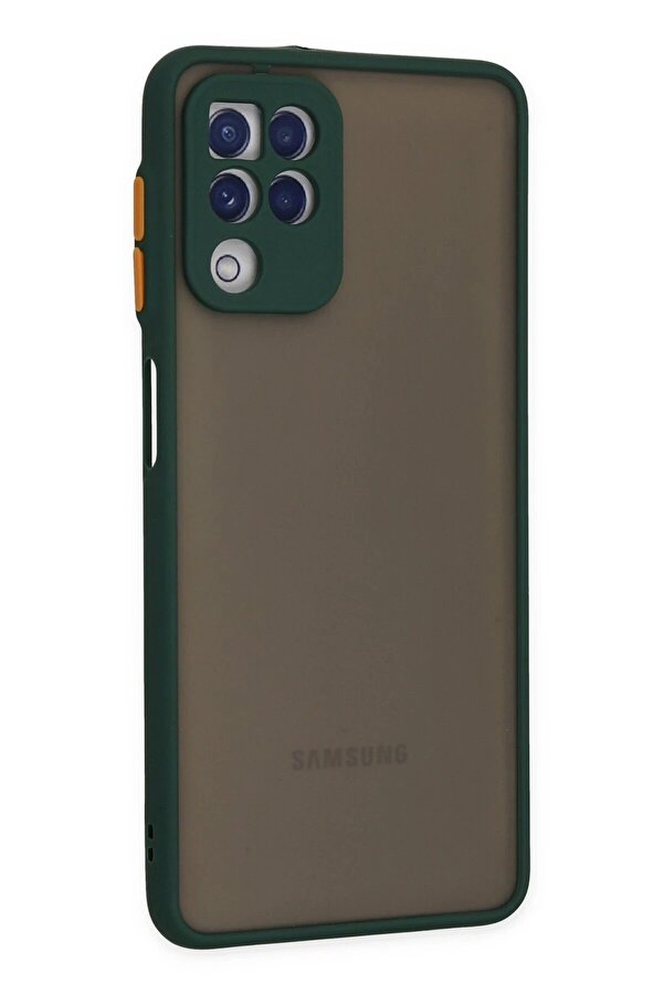 Samsung Galaxy A22 Kılıf Montreal Si̇li̇kon Kapak - Yeşi̇l - Dropx3994-1972