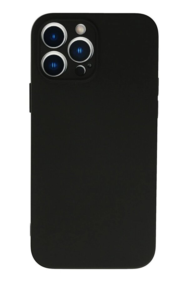 İphone 13 Pro Kılıf Nano İçi̇ Kadi̇fe Si̇li̇kon - Si̇yah - Dropx4714-3554