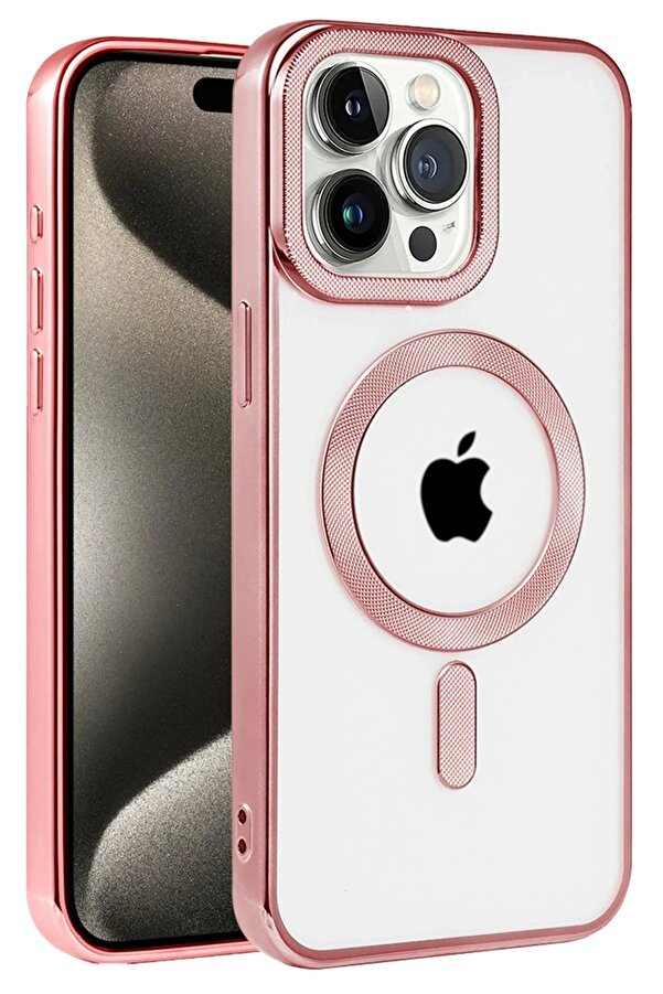 İphone 14 Pro Kılıf Kronos Magsafe Kapak - Rose Gold - Dropx6819-6585
