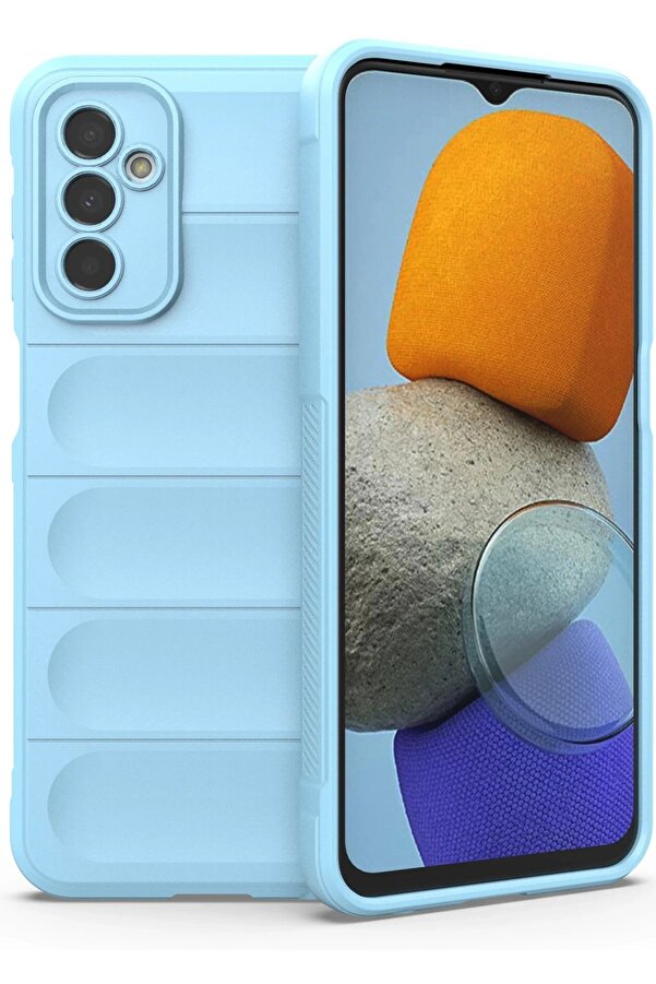 Samsung Galaxy M23 Kılıf Opti̇mum Si̇li̇kon - Sky Blue - Dropx8425-5604