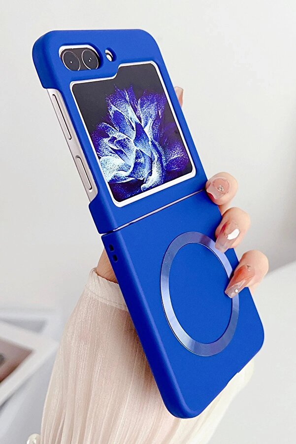 Samsung Galaxy Z Fli̇p 5 Kılıf Mata Fold Kapak - Si̇erra Blue - Dropx9166-6539