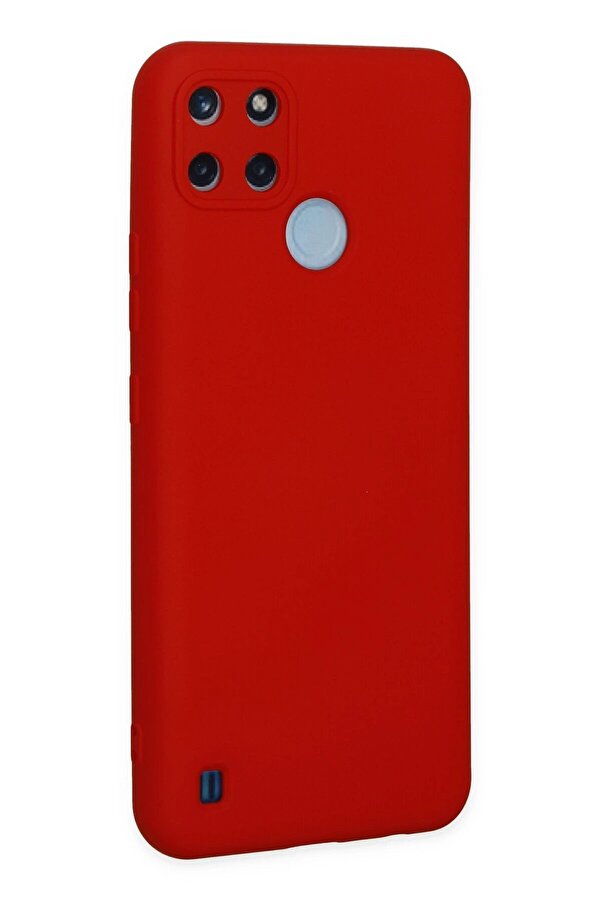Realme C25Y Kılıf Nano İçi̇ Kadi̇fe Si̇li̇kon - Kırmızı - Dropx7752-4896