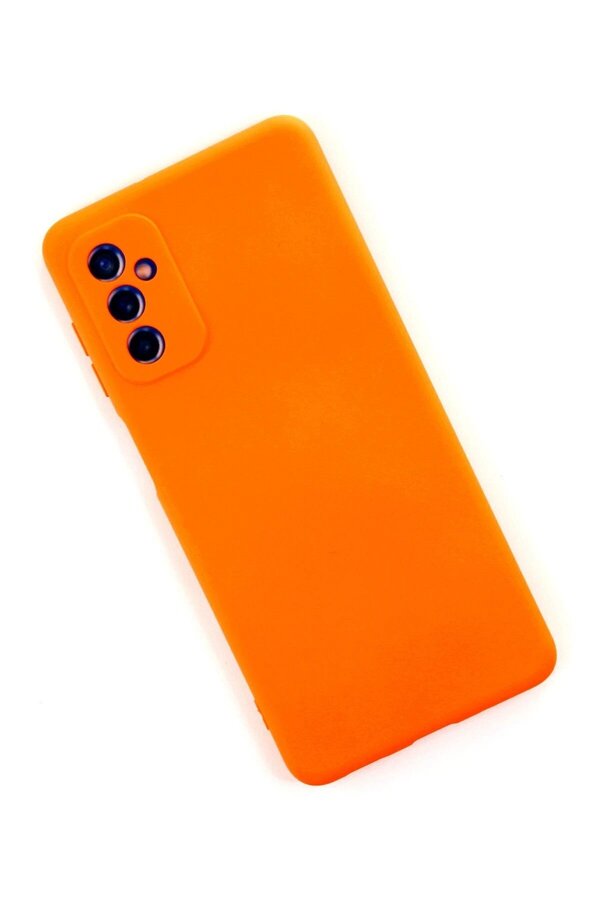 Samsung Galaxy M52 5G Kılıf Nano İçi̇ Kadi̇fe Si̇li̇kon - Turuncu - Dropx8161-1005