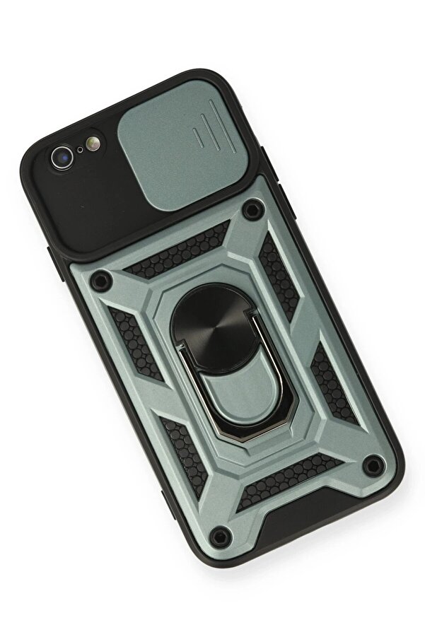 İphone 6 Kılıf Pars Lens Yüzüklü Si̇li̇kon - Yeşi̇l - Dropx9086-6269