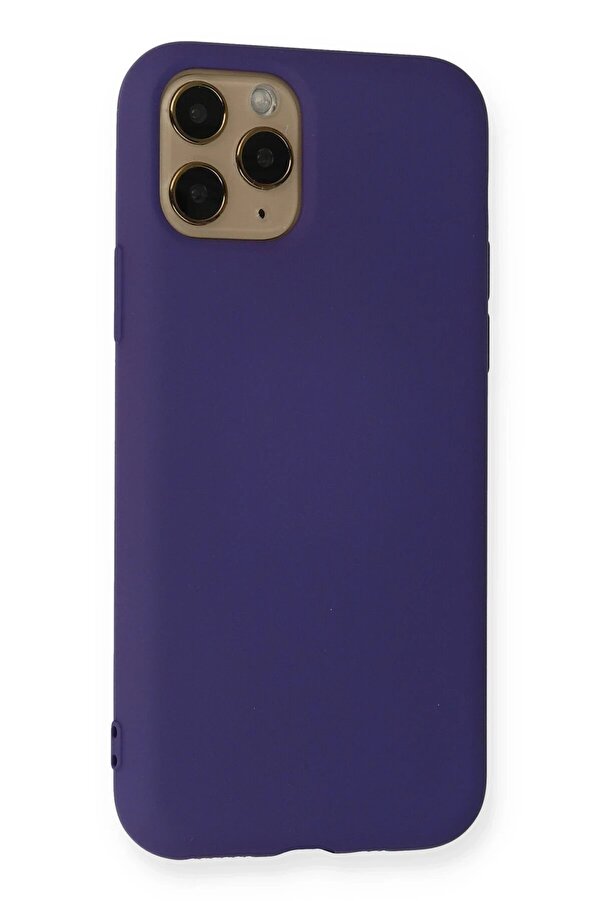 İphone 11 Pro Max Kılıf Nano İçi̇ Kadi̇fe Si̇li̇kon - Mor - Dropx8567-4862
