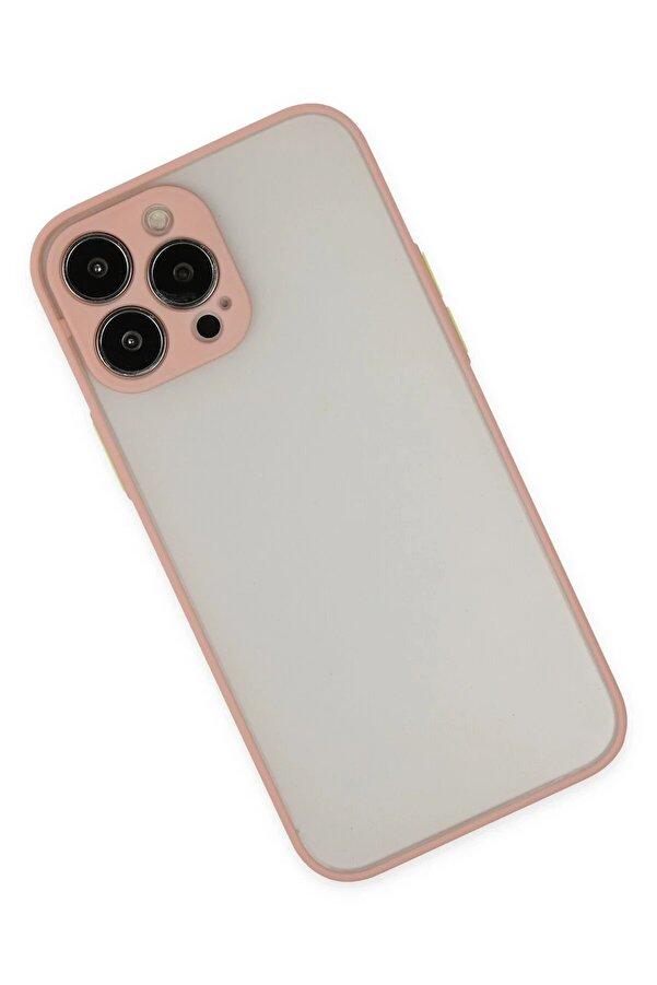 İphone 13 Pro Max Kılıf Montreal Si̇li̇kon Kapak - Pembe - Dropx8048-2265