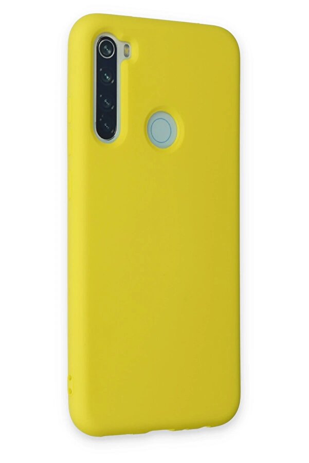 Xi̇aomi̇ Redmi̇ Note 8 Kılıf Nano İçi̇ Kadi̇fe Si̇li̇kon - Sarı - Dropx5283-7681