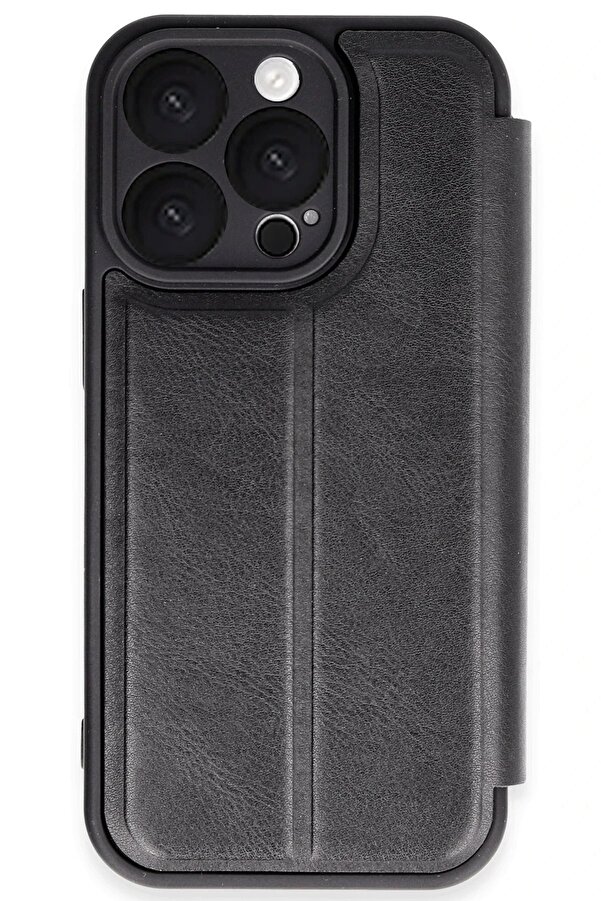 İphone 16 Pro Kılıf Fli̇p Cover - Si̇yah - Dropx1856-2512