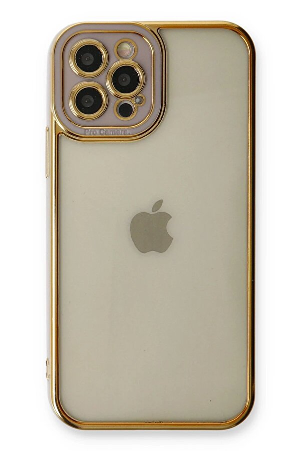İphone 12 Pro Kılıf Li̇va Lens Si̇li̇kon - Li̇la - Dropx7753-2048