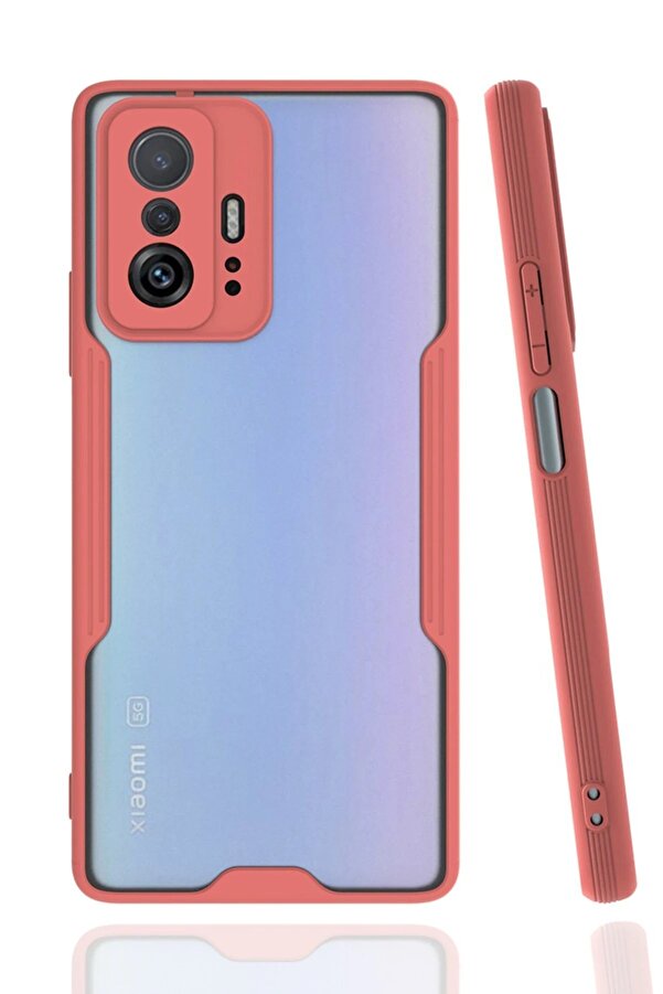 Xi̇aomi̇ Mi̇ 11T Pro Kılıf Plati̇n Si̇li̇kon - Pembe - Dropx1031-9834