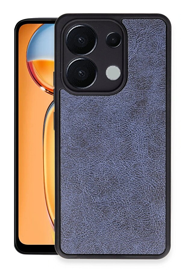 Xi̇aomi̇ Redmi̇ Note 13 Pro 4G Kılıf Aras Deri̇ Kapak - Laci̇vert - Dropx3438-9089