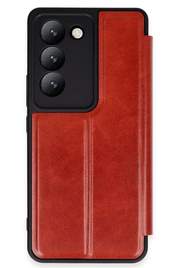CepteToptan Vivo V30 Lite 4G Kılıf Flip Cover - Kırmızı - DROPX6182-3069