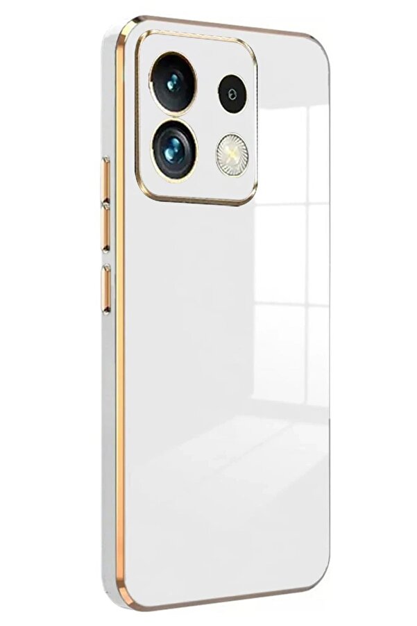 Xi̇aomi̇ Poco M6 Pro 4G Kılıf Volet Si̇li̇kon - Beyaz - Dropx2621-5108