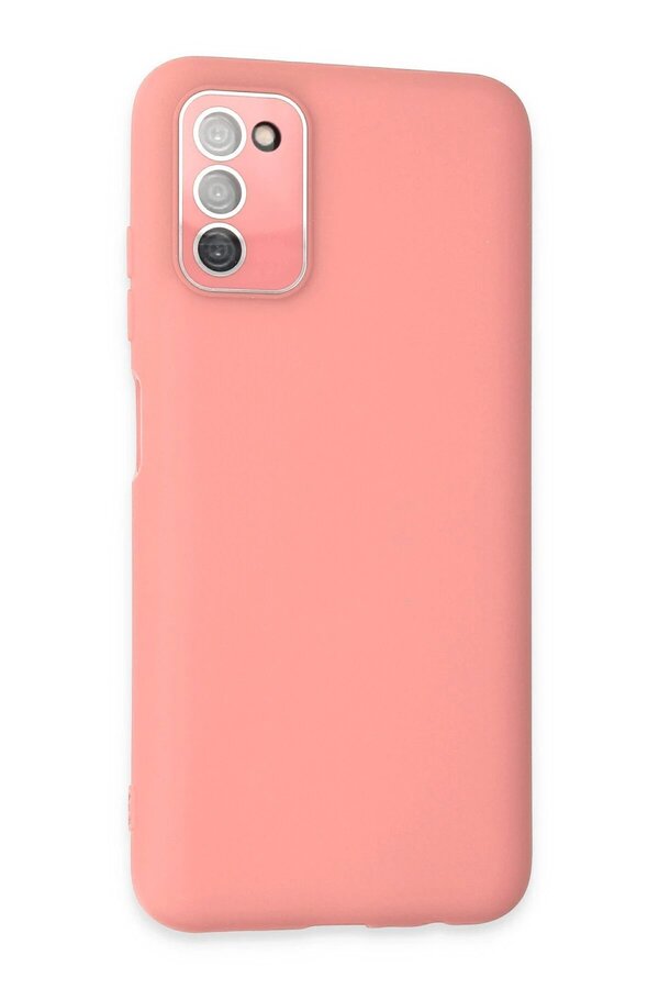 Samsung Galaxy A03S Kılıf Lansman Glass Kapak - Pembe - Dropx6311-1607