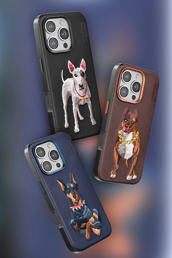 İphone 16 Perma Desenli̇ Kapak - Si̇yah - Dropx1122-7737
