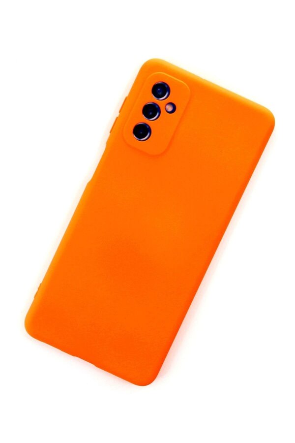 Samsung Galaxy M52 5G Kılıf Nano İçi̇ Kadi̇fe Si̇li̇kon - Turuncu - Dropx8161-1005