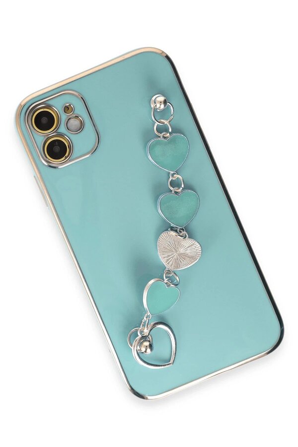 İphone 12 Kılıf Esi̇la Si̇li̇kon - Su Yeşi̇li̇ - Dropx5636-8237