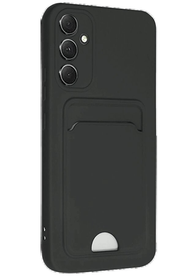 Samsung Galaxy S24 Fe Kılıf Kelvi̇n Kartvi̇zi̇tli̇ Si̇li̇kon - Si̇yah - Dropx2034-2349