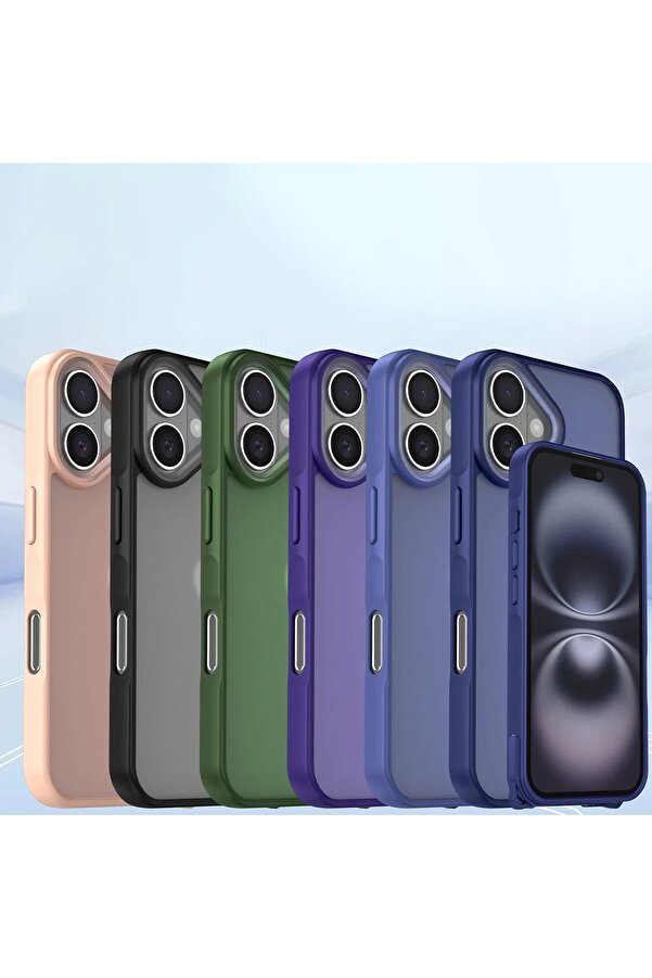 İphone 16 Kılıf Elegant Kapak - Pudra - Dropx2975-7030