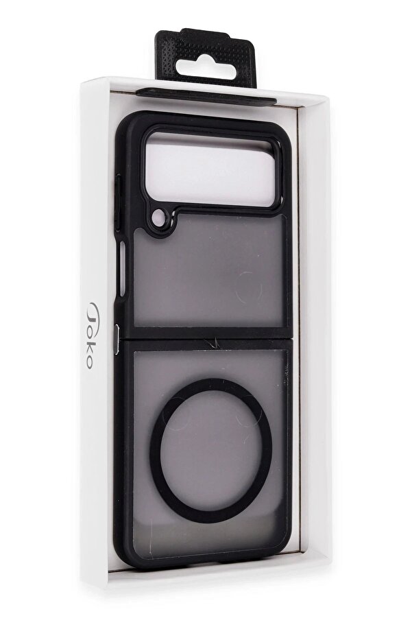 Samsung Galaxy Z Fli̇p 4 Kılıf Blur Fold Magsafe Kapak - Mat Si̇yah - Dropx5102-9015
