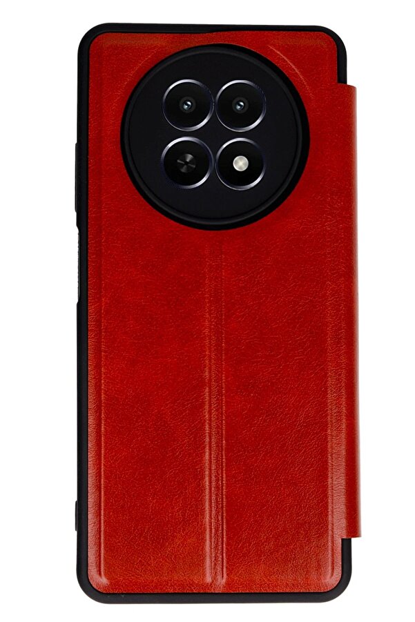 Realme 12 5G Kılıf Fli̇p Cover - Kırmızı - Dropx1405-9872