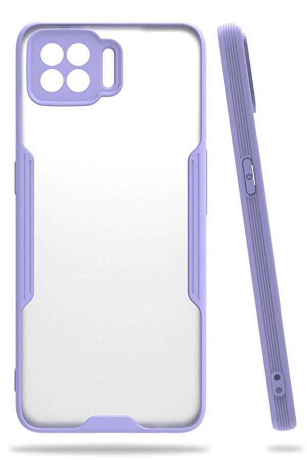 Oppo A73 Kılıf Plati̇n Si̇li̇kon - Li̇la - Dropx7318-9943