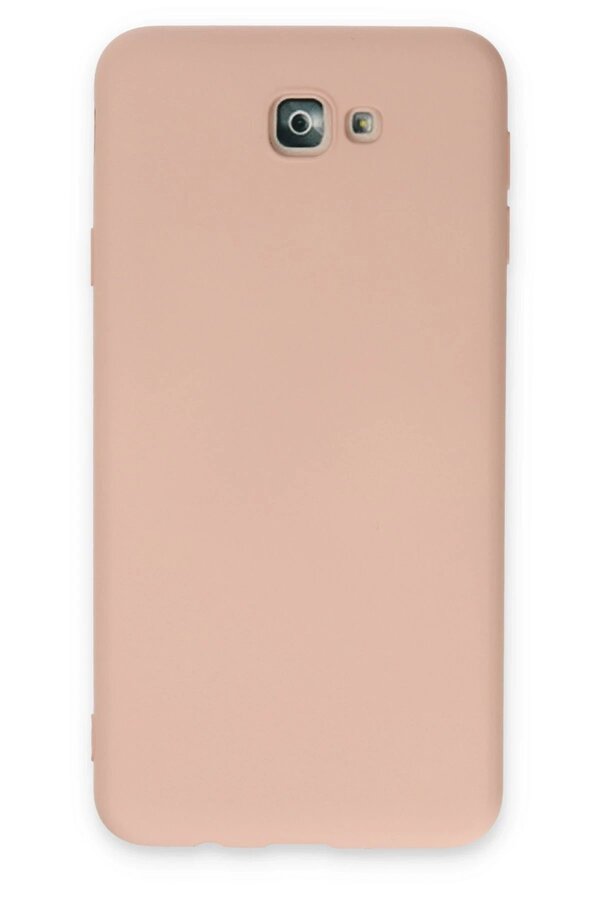 Samsung Galaxy J7 Pri̇me Kılıf Nano İçi̇ Kadi̇fe Si̇li̇kon - Pudra - Dropx2788-9314