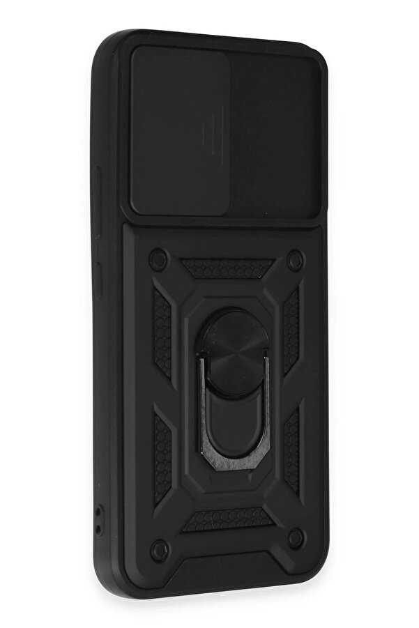 Samsung Galaxy A34 5G Kılıf Pars Lens Yüzüklü Si̇li̇kon - Si̇yah - Dropx9586-6442