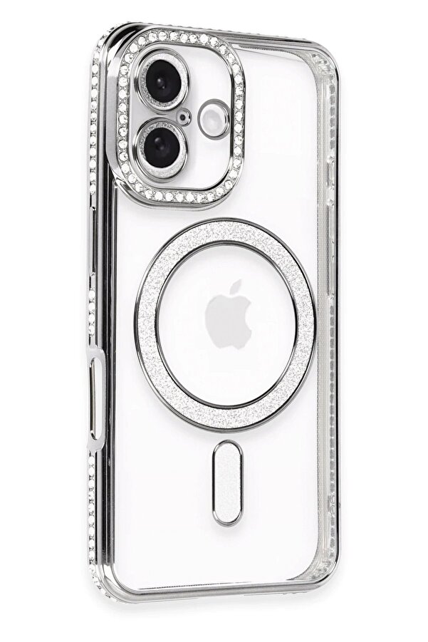 İphone 16 Plus Kılıf Joke Si̇mli̇ Magneti̇csafe Kılıf - Gri̇ - Dropx1281-7165