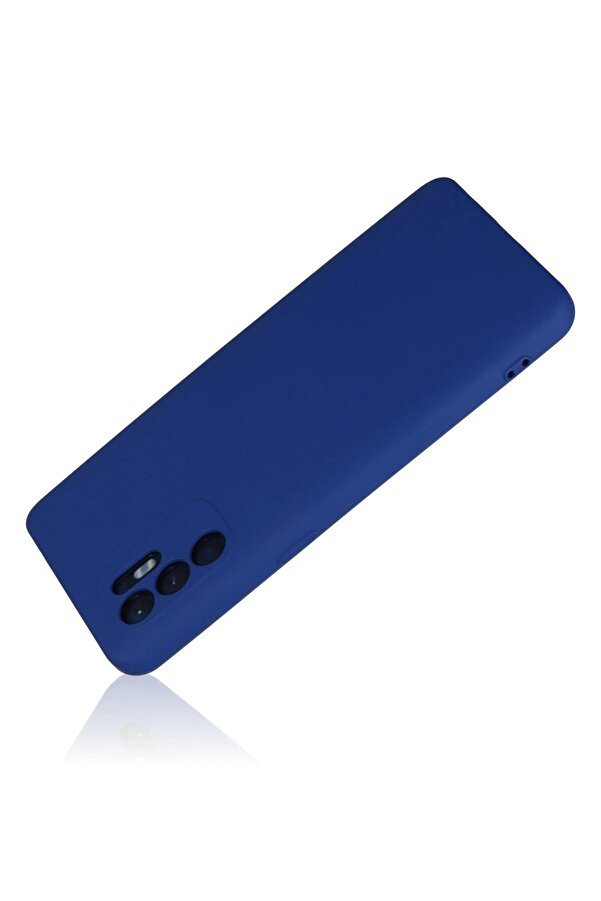 Oppo Reno 6 Kılıf Nano İçi̇ Kadi̇fe Si̇li̇kon - Mavi̇ - Dropx9661-5997