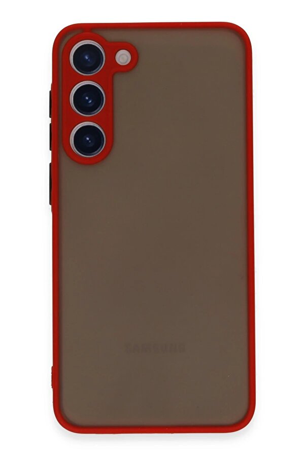 Samsung Galaxy S23 Plus Kılıf Montreal Si̇li̇kon Kapak - Kırmızı - Dropx3223-3676
