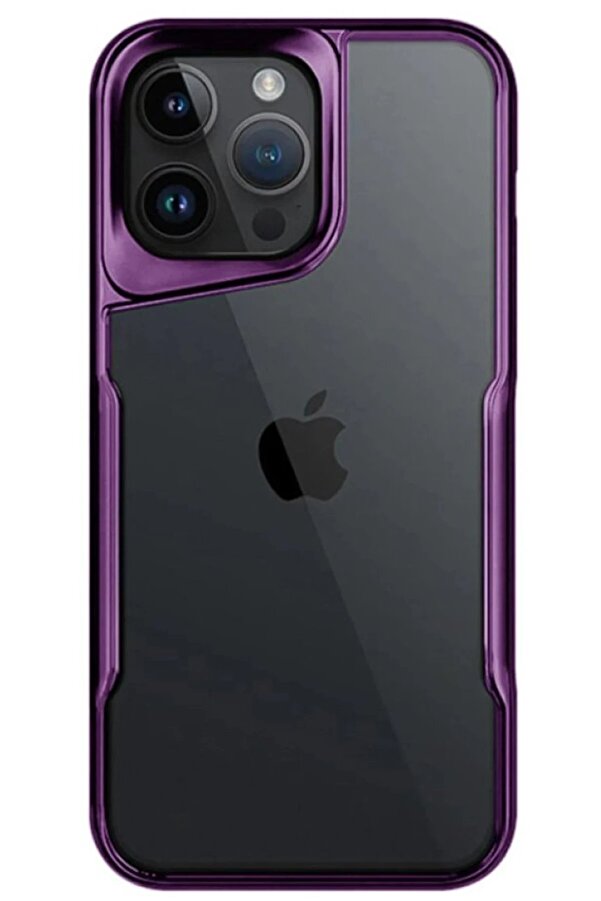 İphone 14 Pro Max Kılıf Boyi̇ Si̇li̇kon Kapak - Deri̇n Mor - Dropx2953-7353