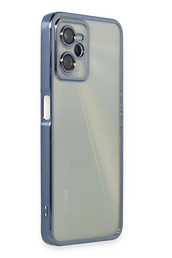 Realme C35 Kılıf Lensli̇ Si̇li̇kon - Açık Mavi̇