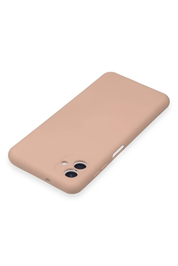 Samsung Galaxy A04E Kılıf Nano İçi̇ Kadi̇fe Si̇li̇kon - Pudra - Dropx3545-3131