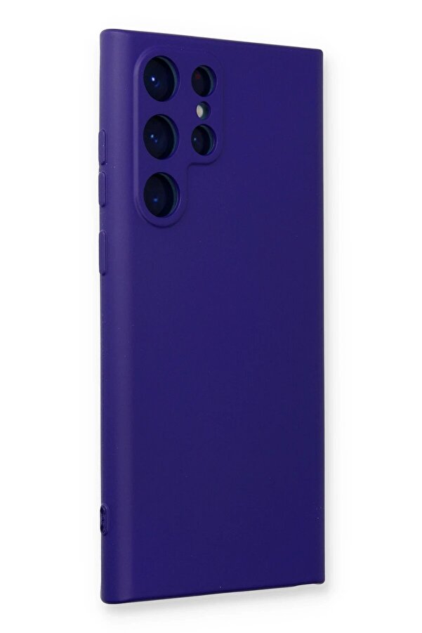 Samsung Galaxy S22 Ultra Kılıf Nano İçi̇ Kadi̇fe Si̇li̇kon - Mor - Dropx7465-1791