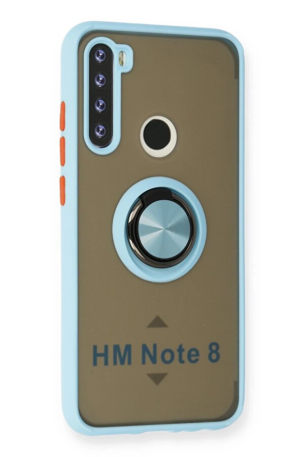 Xi̇aomi̇ Redmi̇ Note 8 Kılıf Montreal Yüzüklü Si̇li̇kon Kapak - Buz Mavi̇ - Dropx3594-1842