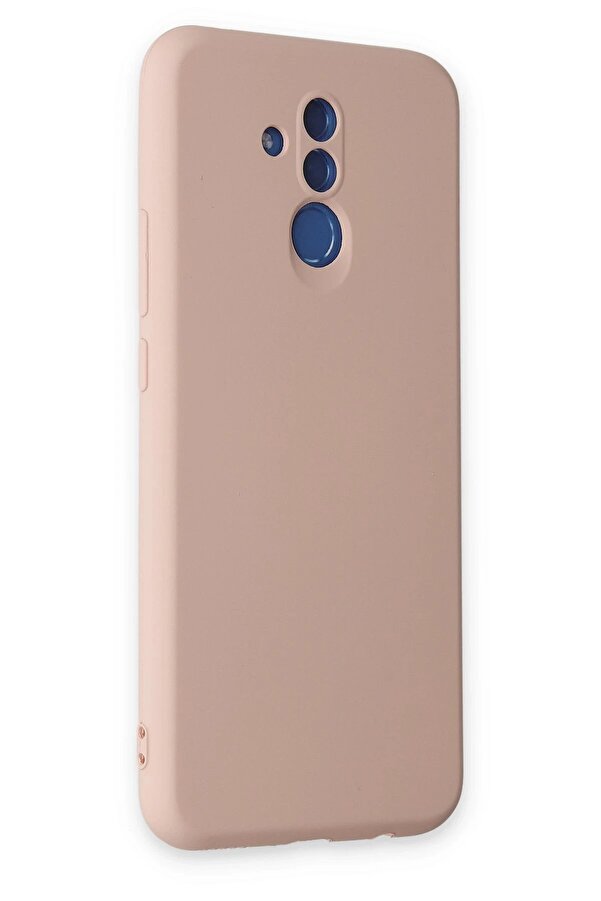 Huawei̇ Mate 20 Li̇te Kılıf Nano İçi̇ Kadi̇fe Si̇li̇kon - Pudra - Dropx8348-7057